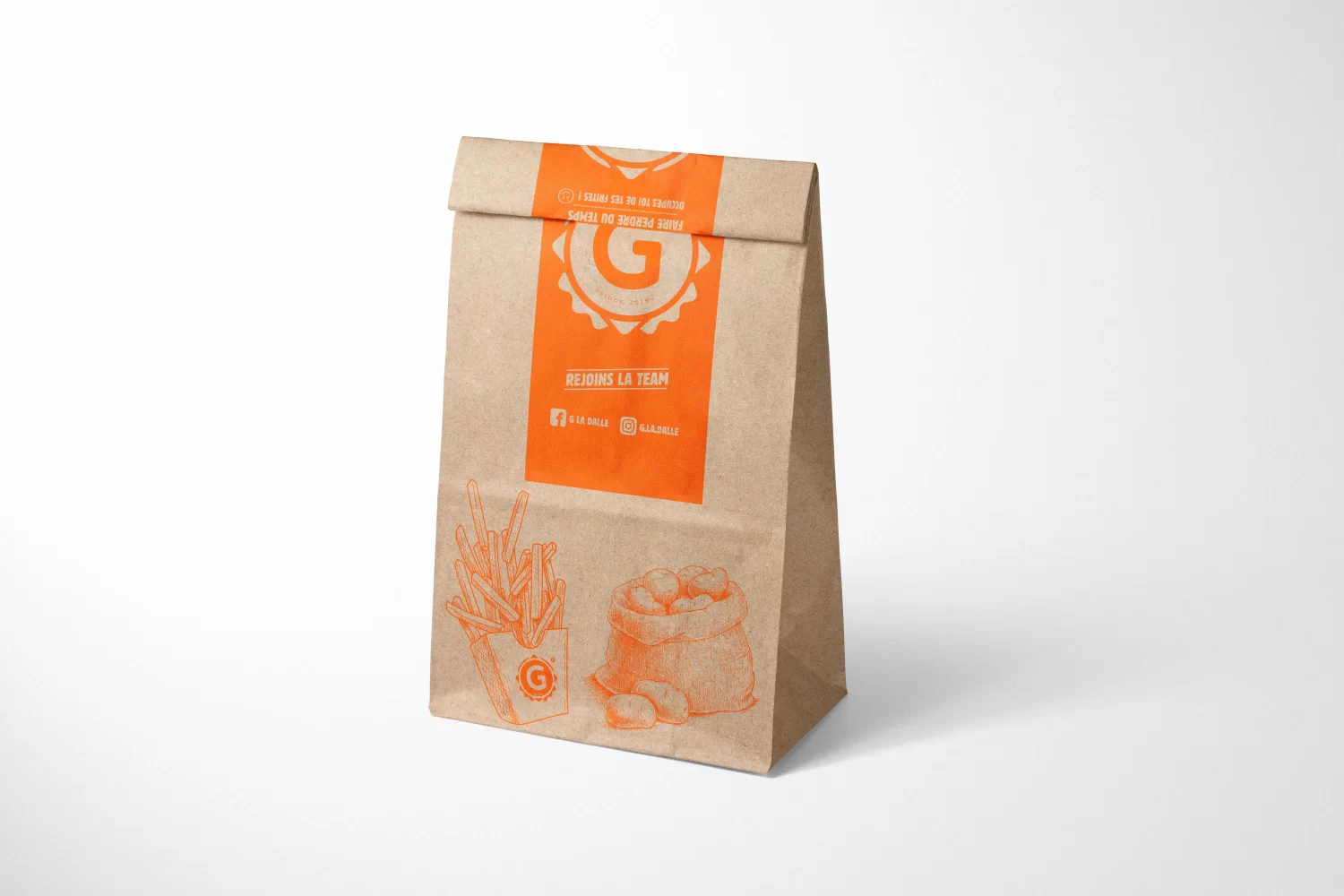 custom printed brown kraft sos bag